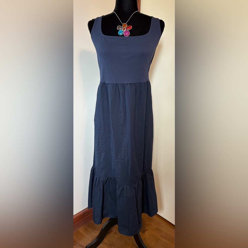 Michael Kors Navy Blue Maxi Dress Size Large NWT - Picture 4 of 8